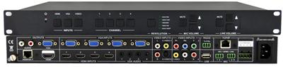 12 Input Multi Format Video Switch converted to HDBaseT, VGA and HDMI Outputs