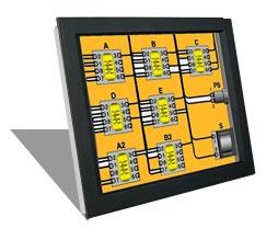 19'' Industrial LCD Display with VGA Video and Aluminium Front Bezel