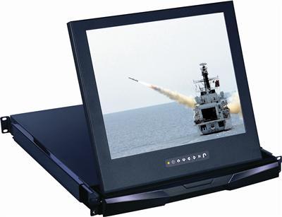 1U 17'' Composite and S-Video Rackmount LCD Monitor Drawer