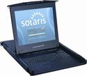 1u 17 solaris rack monitor keyboard drawer with 16 port usb kvm switch trackball