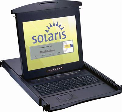 1U 17'' Solaris Rackmount Monitor Keyboard Drawer Touchpad