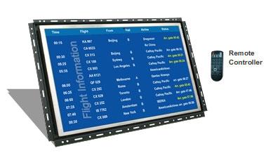 26'' WideScreen Industrial LCD Display with VGA/HDMI/S-VIDEO/BNC and Open Frame Panel