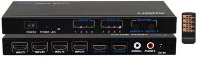 4X2 HDMI Matrix Switch with 3D Support 