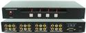 4x4 composite matrix switch 4 inputs and 4 outputs with audio rs232 and infra red remote 1u rackmount