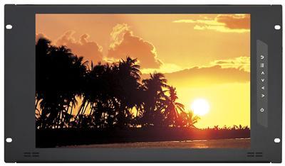 6U 17'' WideScreen 1080p High Resolution 1920 x 1080 Rackmount LCD Monitor with HDMI, VGA, Display Port and Audio Connectors