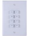 8-button programmable illuminated ip wall plate control keypad