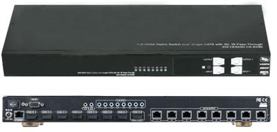 8x8 HDMI Matrix Switch 3D over Single Cat5e/Cat6 Cable with RS232 and IR, 8 Receivers included