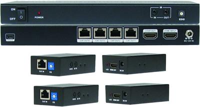 ANI-0104HBC 1x4 HDMI Splitter 164FT (50M) Over CAT5e/6 w/ EDID Control