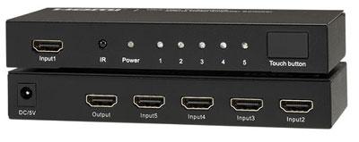 HDMI Switch with Infra Red Remote 5 Port 