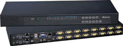 Matrix KVM Switch over IP 1U Rackmount 3X16