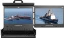 mrk-k17e-2r cyberview 2u 17 dual display center and right display port 3840 x 2160 rackmount console drawer touchpad