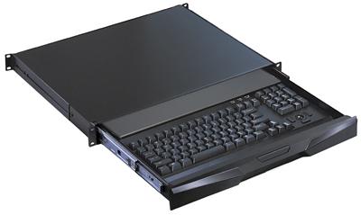 Rackmount Keyboard Short Depth with Combo USB and PS2 Interface Compact Trackball