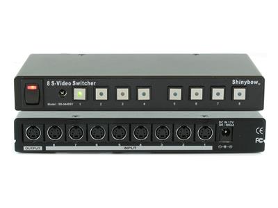 S-Video Switch with IR Remote 8 Port 