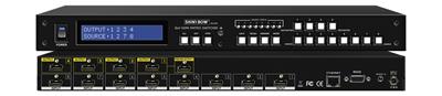 Shinybow SB-5684LCM 8x4 +1 Preview Port HDMI Matrix Routing Switcher w/ Full EDID Management/Learning