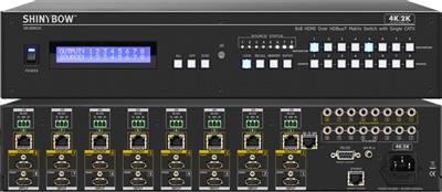 Shinybow SB-5688CK 8x HDMI Inputs / 8x HDMI & 8x HDBaseT Outputs - UHD 4K2K Matrix Routing Switch w/ EDID Management/Learning