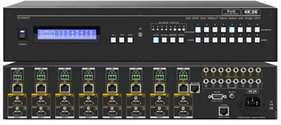 Shinybow SB-5688CKP 8x8 HDMI Inputs / 8x HDMI & 8x HDBaseT PoH Outputs - UHD 4K2K Matrix Routing Switch w/ EDID Management/Learning