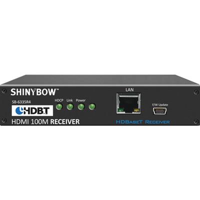 Shinybow SB-6335R4 4-Play HDBaseT RECEIVER up to 330 Feet (100M)  (Single LAN, 2-way IR, RS-232, HDMI)