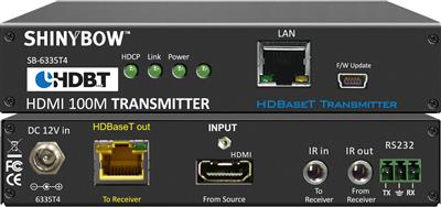 Shinybow SB-6335T4 4-Play HDBaseT TRANSMITTER up to 330 Feet (100M)  (Single LAN, 2-way IR, RS-232, HDMI)