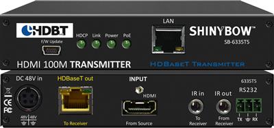 Shinybow SB-6335T5 5-Play HDBaseT PoH TRANSMITTER up to 330 Feet (100M)  (Single LAN, 2-way IR, RS-232, HDMI) [SB-6335T5]